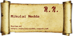 Mikulai Nedda névjegykártya